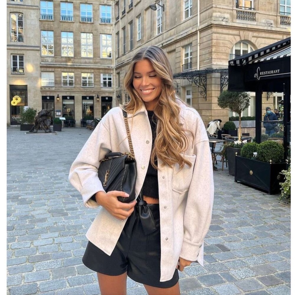 Zara Gray Oversized Jacket